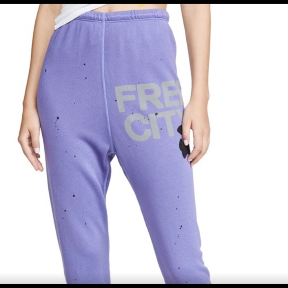 Freecity sweats pants violet super fluff sz S